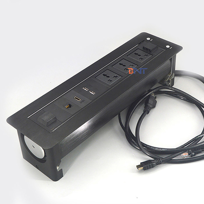 Office Furniture Flip Up Tabletop Power Socket For Meeting Room Table