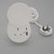 Safety Guarantee 4.92 Ft Extension Cord 1 AC Outlet Port and 2 USB Ports White For Table Desk Hole Round