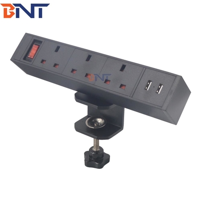 Boente Custom Made 6.56 Ft Cord 3 UK Power and 2 USB with Power Switch Black Office Electrical Sockets Manufacturer