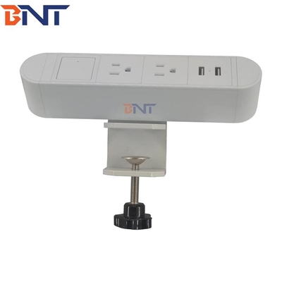 Boente Customize 6.56 Ft Cord 2 USB 2 US Plug And 1 Mount Clamp White Kitchen Desktop Clamp Power Socket Volume Produce