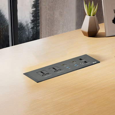 Desktop Embedded Multifunctional Power Socket Universal Plug Options with Dual USB a Ports IP44 Level