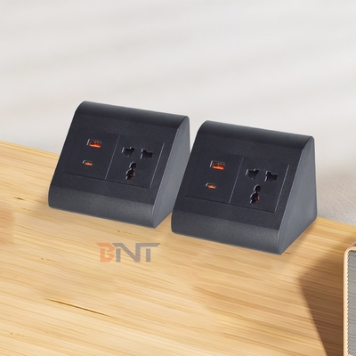 Universal Socket for Office & Home 1 Outlets Tabletop Power Socket with USB A+C Outlets IP44 for Multiple Devices