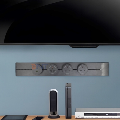 New Style Convenient Wall Mounted Multi Outlets Power Rail Track Socket Removable Power Socket