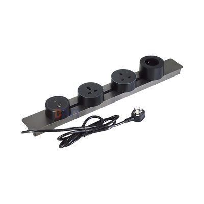 Multi Outlets Power Rail Track Socket New Style Wall Mounted Removable Power Socket Convenient for Kitchen